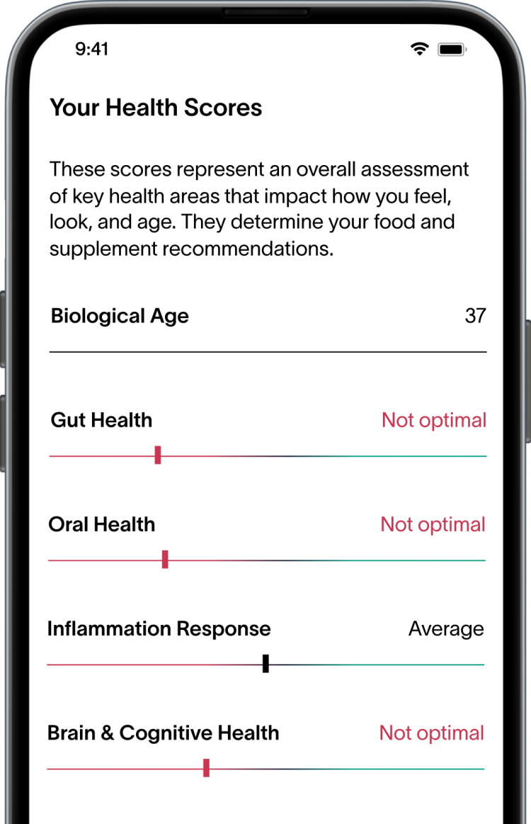 [Phone Screen] Viome App - Your Health Scores